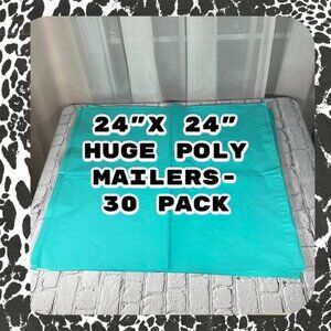 Huge Poly Mailer 24”x24” Teal Blue 30 mailers Big Poly Mailer